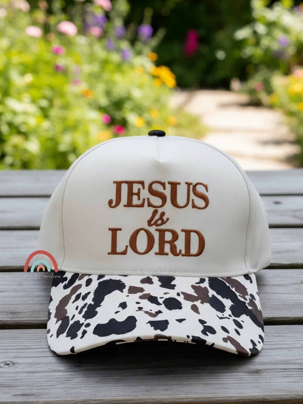 New! Jesus is Lord Cow Print Baseball Cap Snapback Hat
